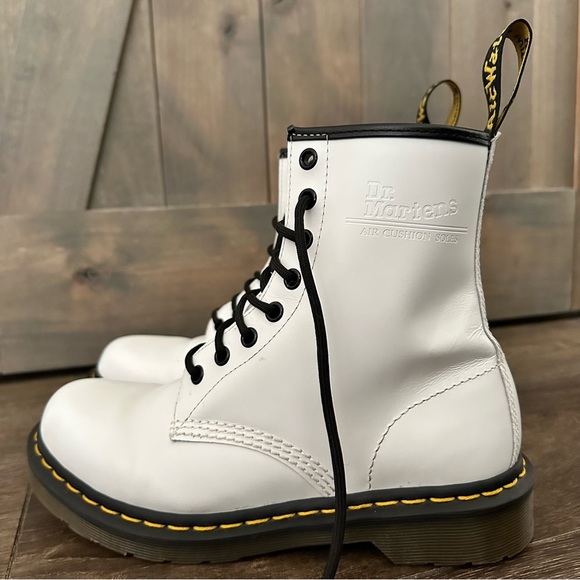 Dr. Martens 1460 Smooth White Boots - Picture 2 of 16